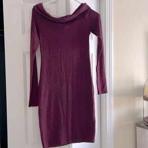 Express sweater dress. Off the shoulder.